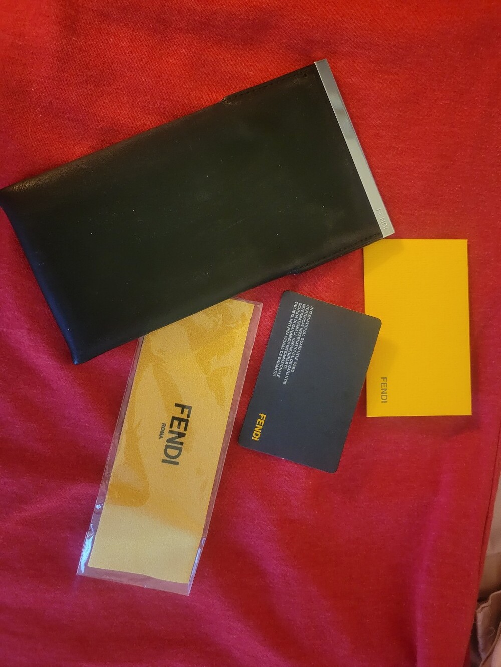 Fendi Beauriful Soft Leather Eye Glass Case New